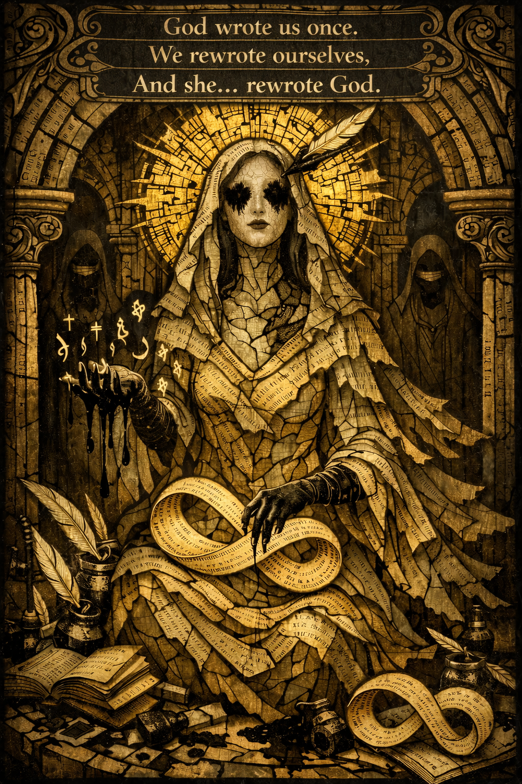 Stained glass portrait of Saint Verena